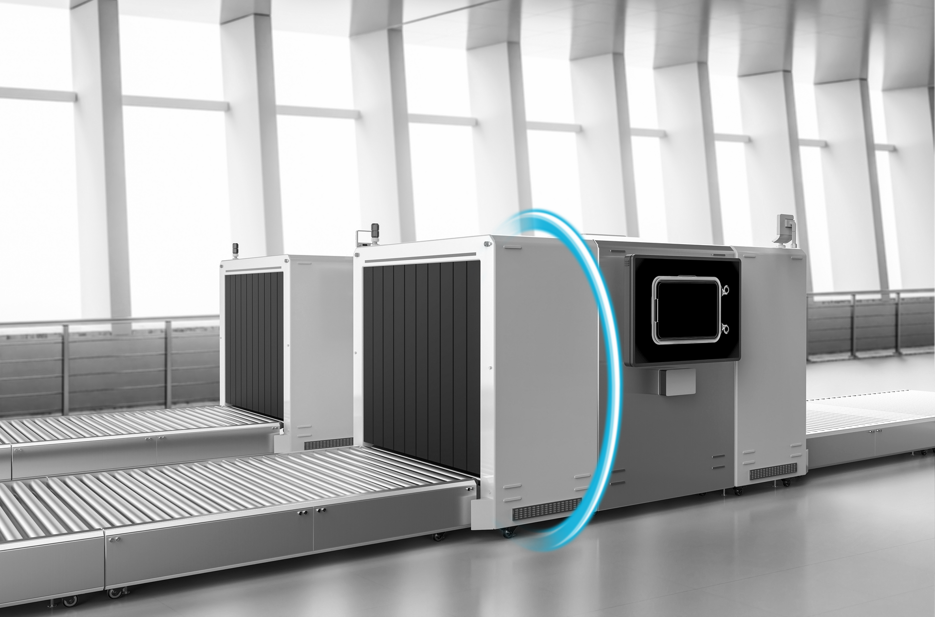 Gepäckscanner mit Wälzlager